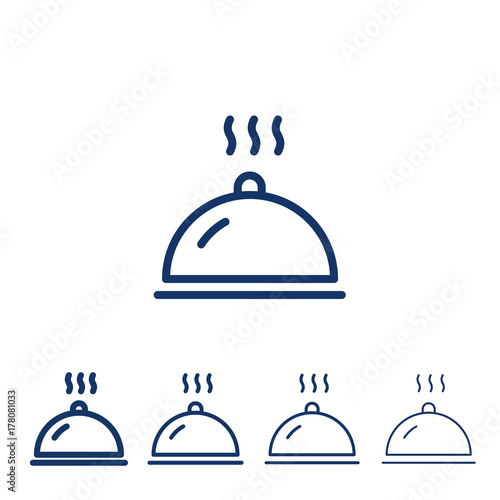 Plate Cover line icon,  Restaurant cloche 