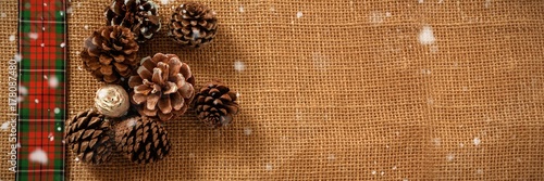 Composite image of snow falling