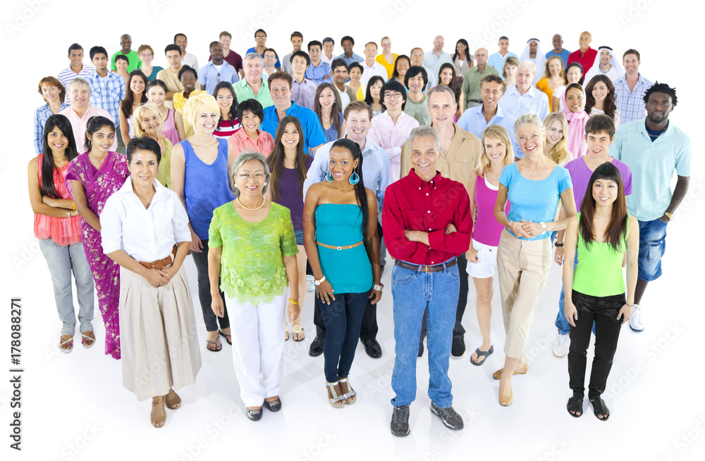 Fototapeta premium Group of diverse people studio shoot