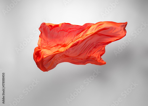 abstract orange fabric in motion