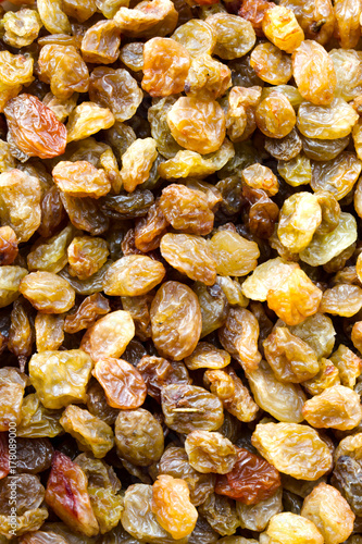 raisin, Dried fruits - close-up, background, full frame