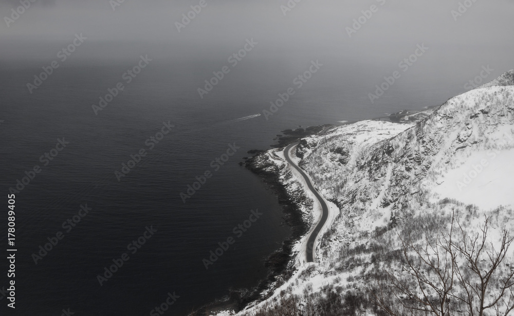 Snowy Reine Aerial Snowy Reine Aerial