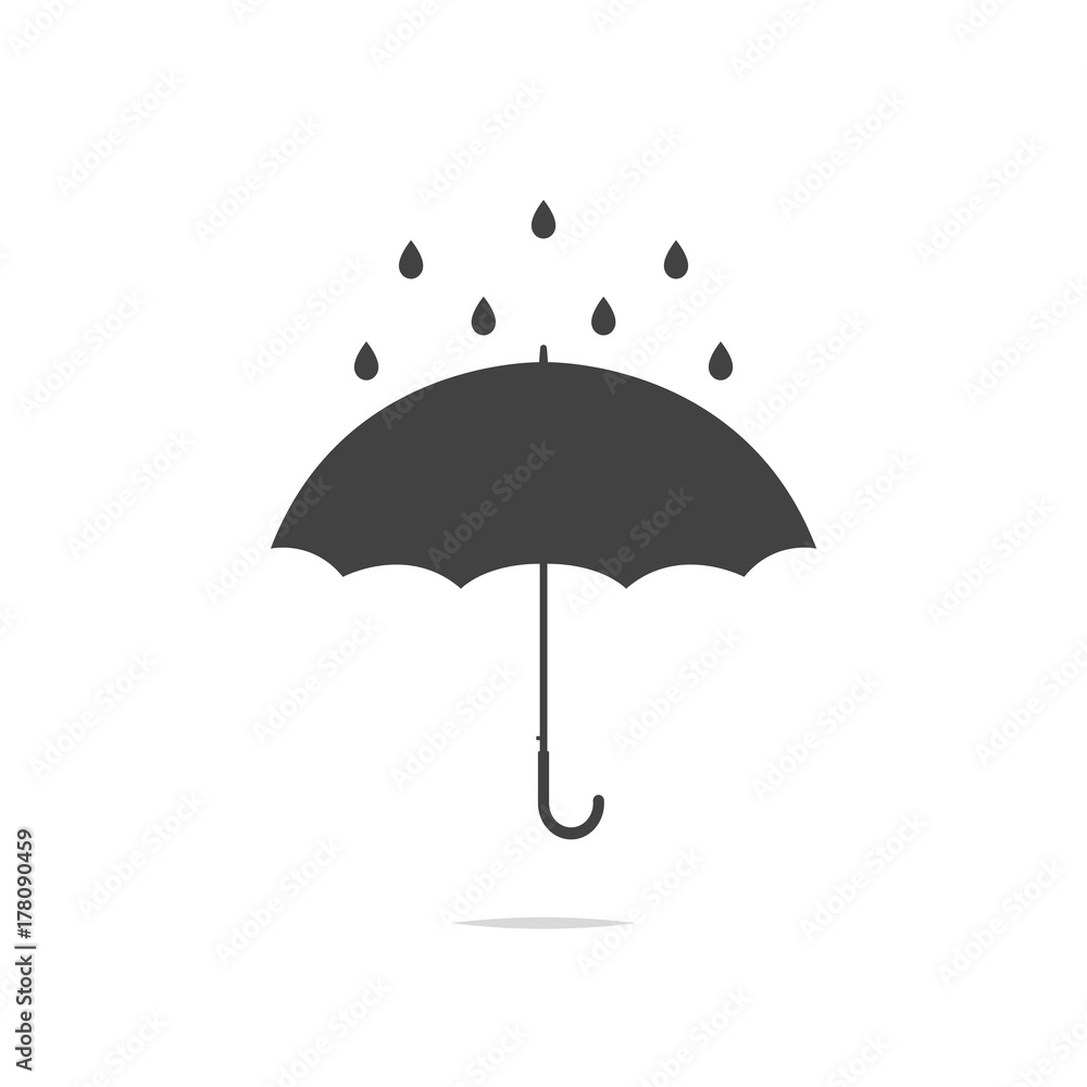 Umbrella rain icon vector