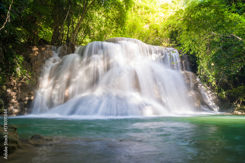 Huay mae khamin waterfall Beautiful view © nattawit