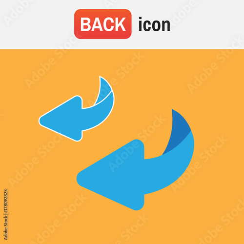 bounce back. Flip over or turn vector icon