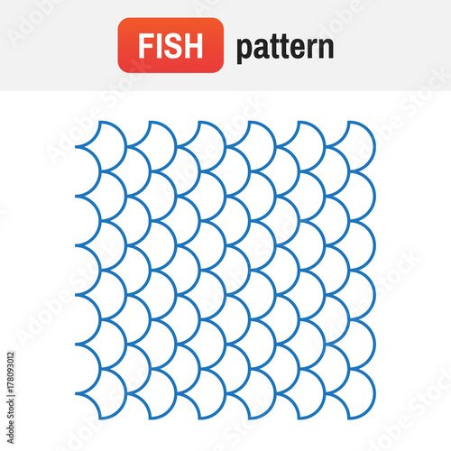 mermaid flake. fish pattern vector illustration