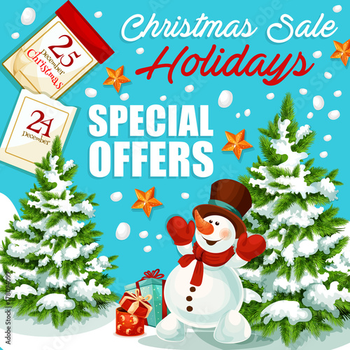 Christmas and New Year sale special offer banner