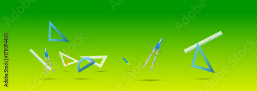 strumenti, disegno, geometria, geometra, arte