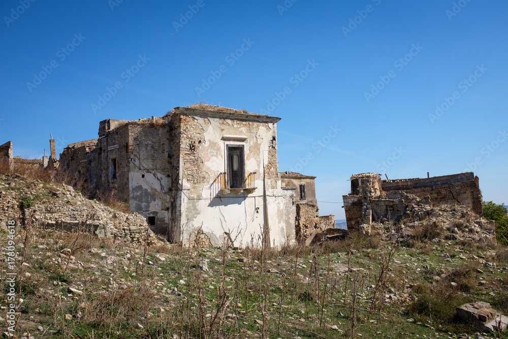 The ghost town of Craco, set of The Passion of the Christ movie. Basilicata region, Italy