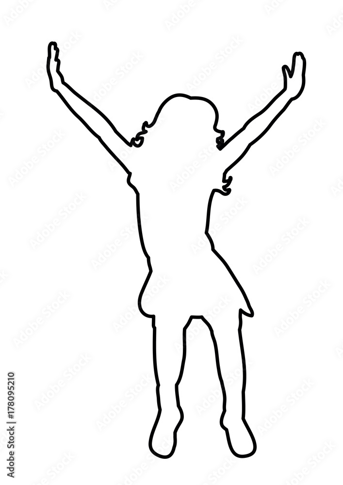 outlines little girl sitting, isolated outlines little girl sitting, isolated