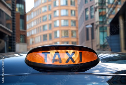 London black taxi cab sign - taxi for hire
