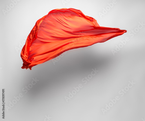 abstract orange fabric in motion