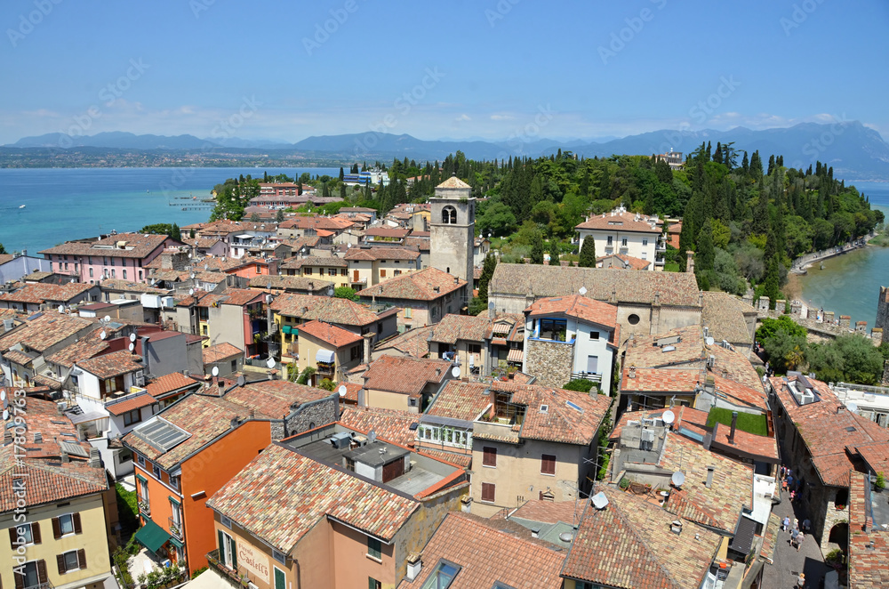 The city of Sirmione a fairy-tale medieval Down in the south of Lake Garda in Italy