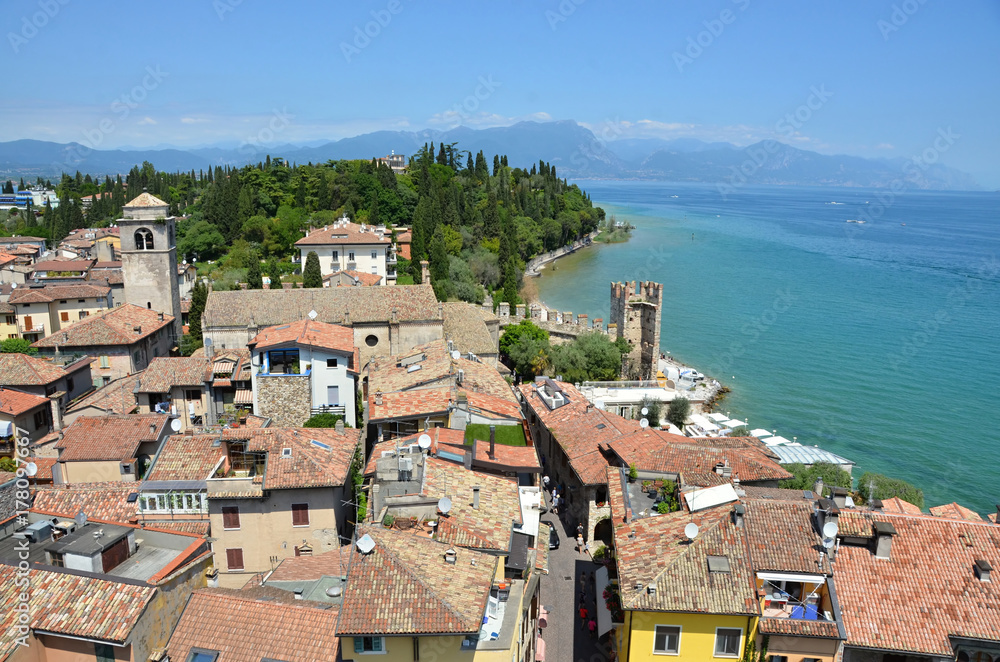 The city of Sirmione a fairy-tale medieval Down in the south of Lake Garda in Italy