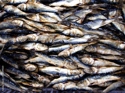 Bunch of dried fish