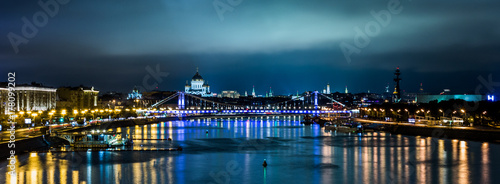 Moscow night panorama