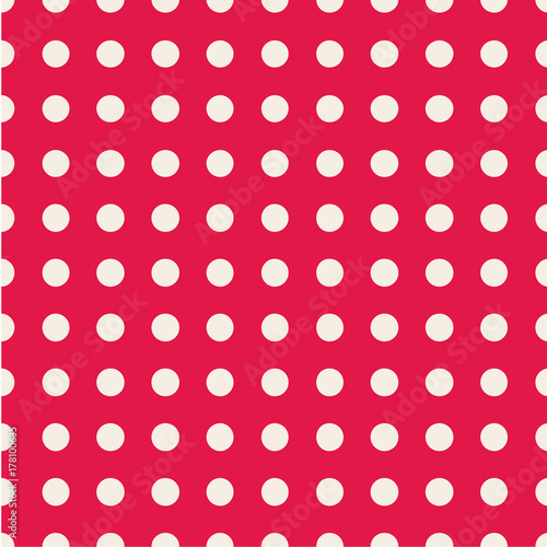 Polka dot seamless pattern. Dotted background with circles, dots, rounds Vector illustration Flat Scandinavian style 