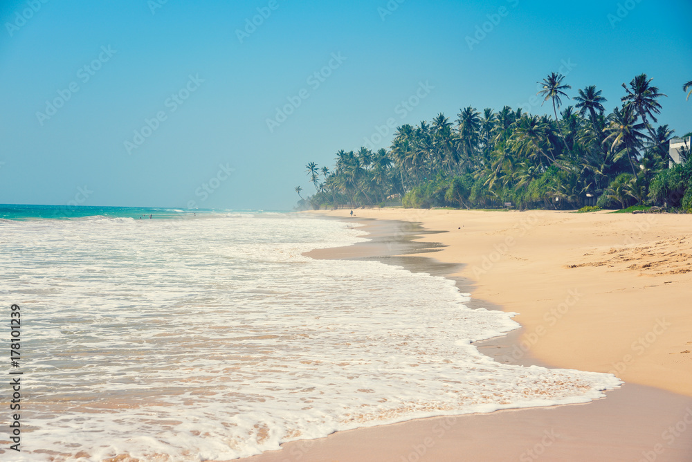 beautiful seascape, tropical beach, Sri Lanka