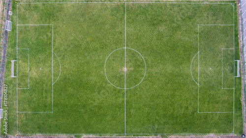 Football soccer ground aerial view