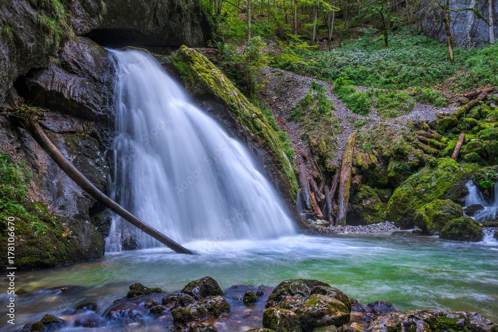 Waterfall in the canyon