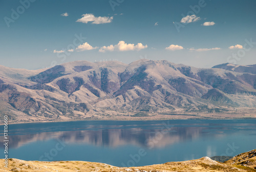 Mountain landscape with Prespa Lake, Macedonia