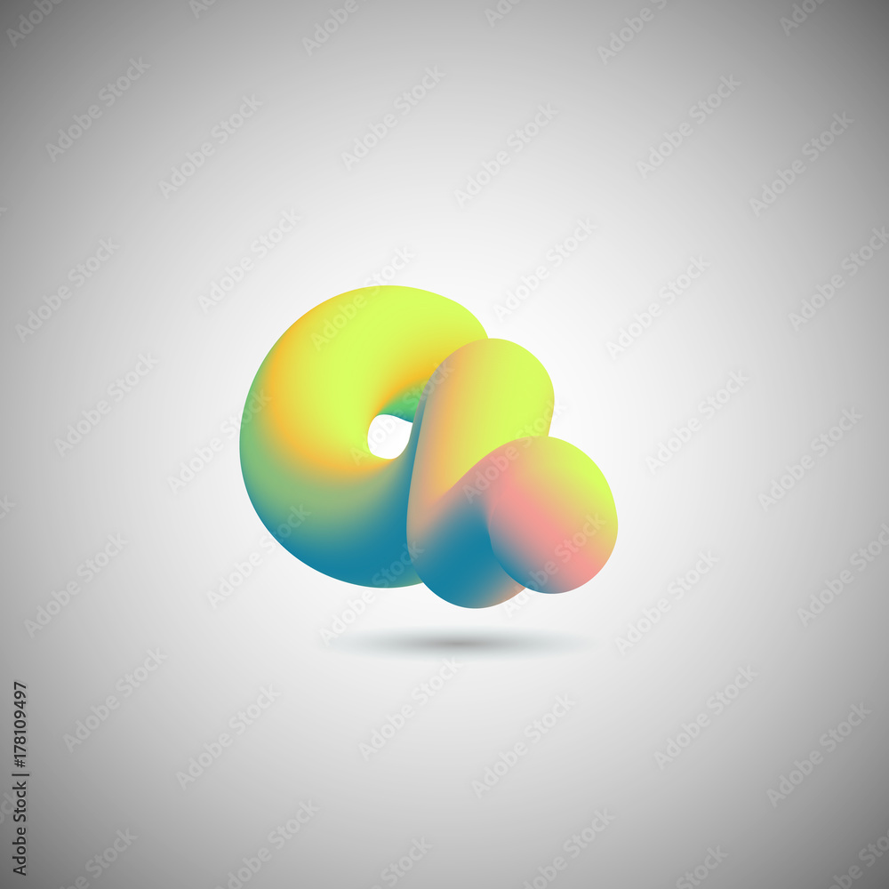 Abstract 3D vector design background of fluid shape Abstract 3D vector design background of fluid shape