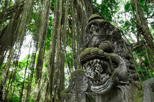 Sacred Monkey Forest Sanctuary in Ubud. Bali Island, Indonesia