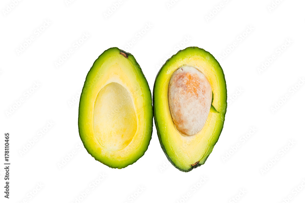 Avocado on a white background
