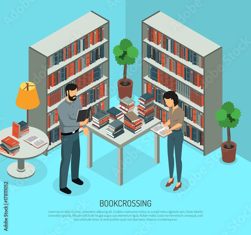 Bookcrossing In Library Composition