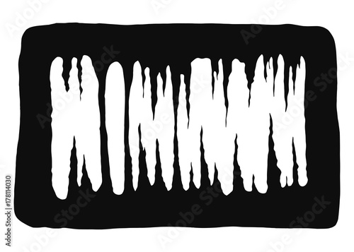 stalactites in the cartoon cats vector black silhouettes. illustration on white background