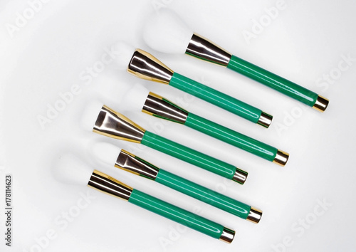 Brushes for make-up with white nap