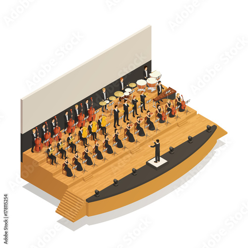 Orchestra Isometric Composition