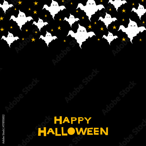 Happy halloween card template. Abstract halloween pattern for design card  party invitation  poster