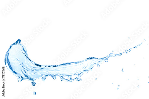 Water on a white background