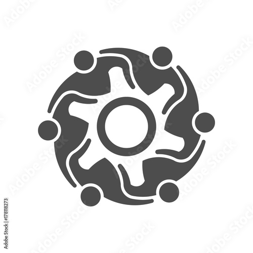 Gear Teamwork People in Meeting Success Brainstorming Concept