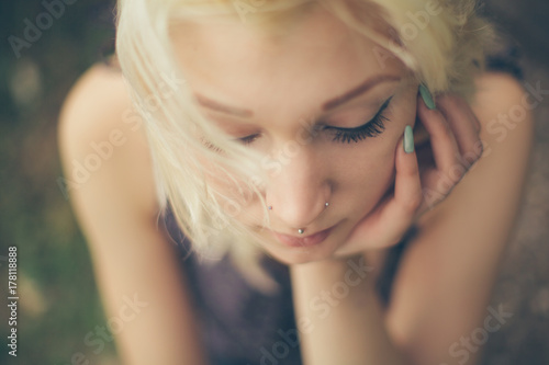 Young emo girl portrait