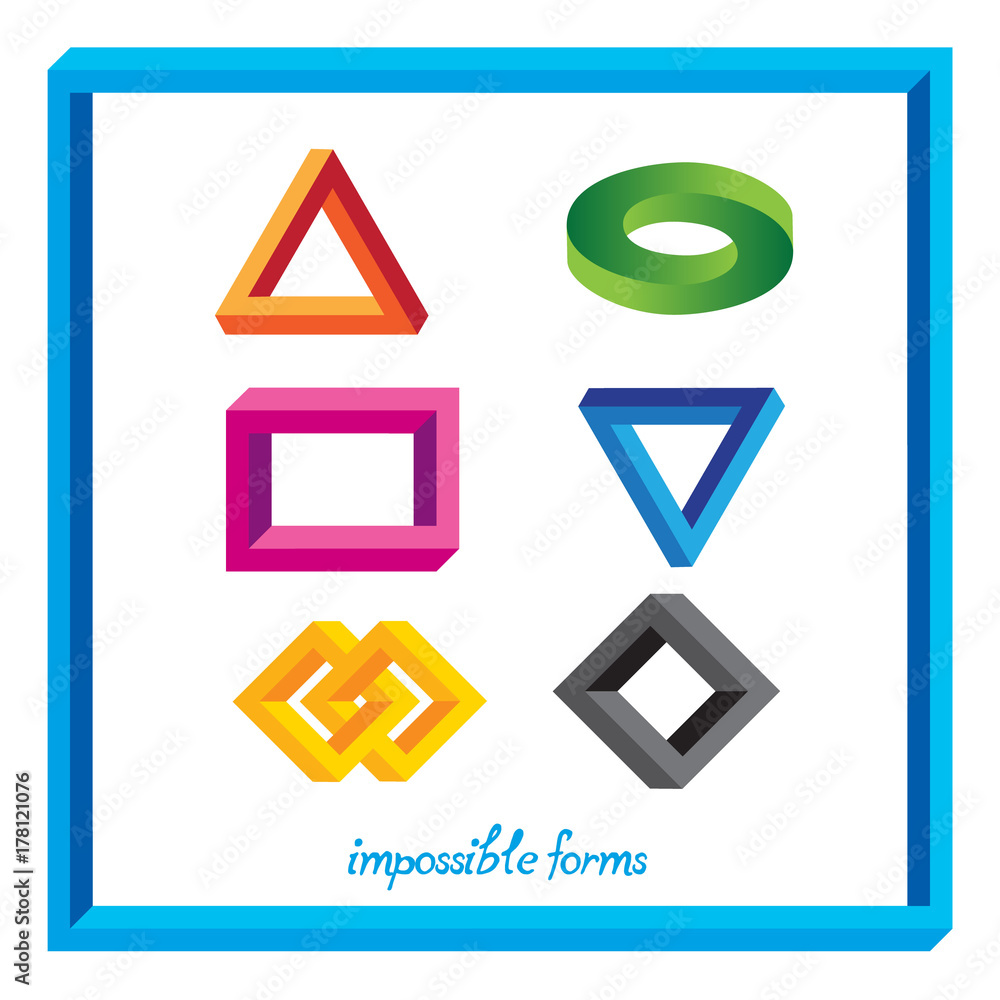 Impossible color figures. Impossible color figures.
