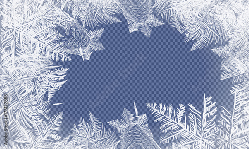 Fotografia, Obraz 2018 New Year on ice frosted background
