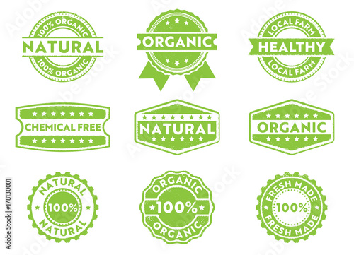 organic natural stamp label product