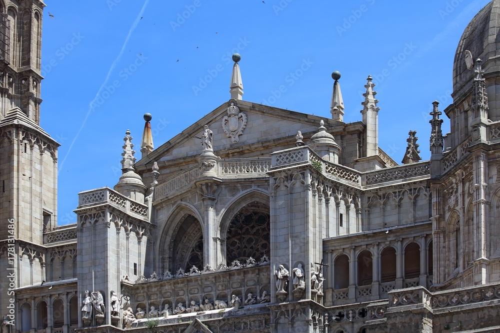 Toledo Cathedral in sunny day, Spain