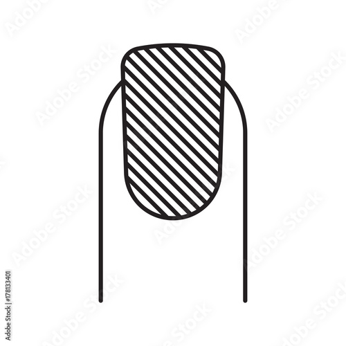 Matte nail polish linear icon