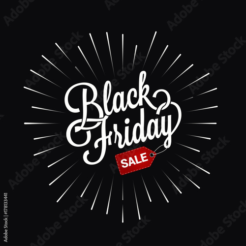 black friday logo star burst design background