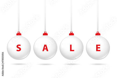 weiße weihnachtskugeln sale