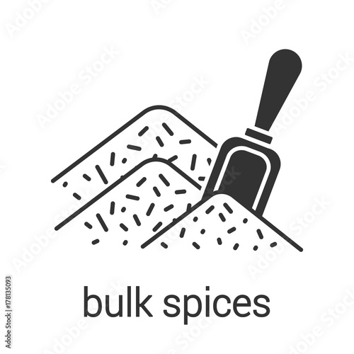Bulk spices glyph icon