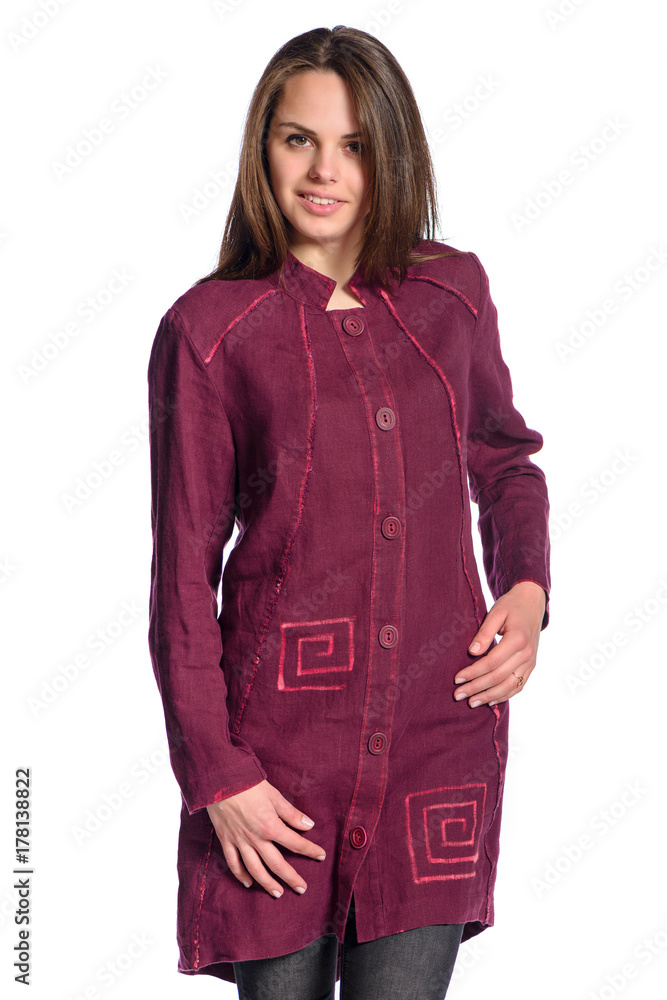 teenager showing textile clothes teenager showing textile clothes