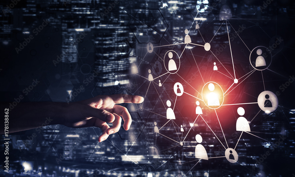 Obraz premium Creating modern wireless technologies as means of communucation 