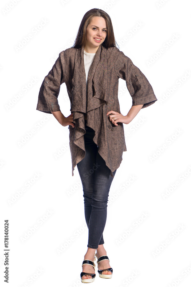 teenager showing textile clothes teenager showing textile clothes