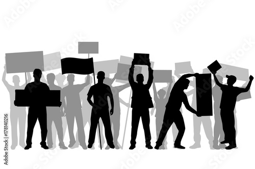 Manifestation - a group of people protesting.