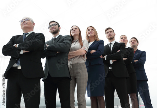 closeup of a group of business people