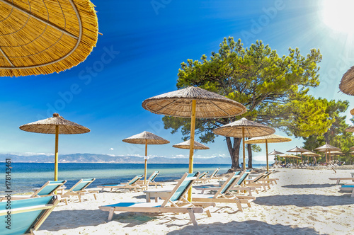 Beach in Thasos, greek island photo